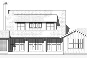 Exterior - Rear Elevation for Farmhouse House Plan #901-146 - 3 bed, 2.5 bath