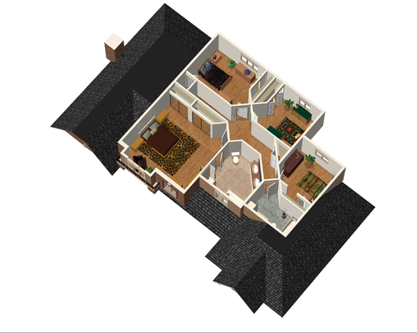European Floor Plan - Upper Floor Plan #25-4669
