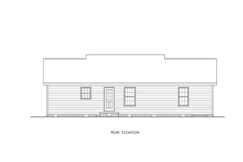 Architectural House Design - Exterior - Front Elevation 5 for Traditional House Plan #54-639 - 3 bed, 2 bath