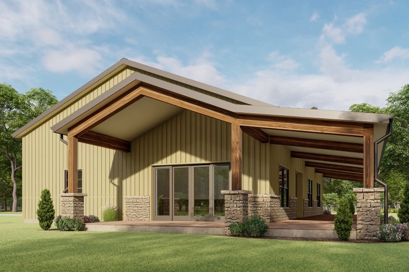 Architectural House Design - Exterior - Other Elevation 5 for Barndominium House Plan #1092-44 - 3 bed, 2.5 bath