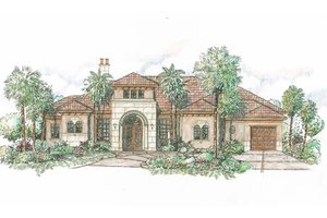 Mediterranean Exterior - Front Elevation Plan #426-18