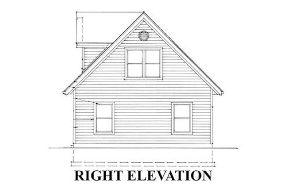 Exterior - Other Elevation 3 for Traditional House Plan #118-117, 0 bath