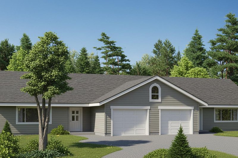 House Blueprint - Traditional Exterior - Front Elevation Plan #100-107