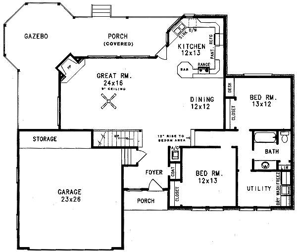 Home Plan - Floor Plan - Main Floor Plan #14-213