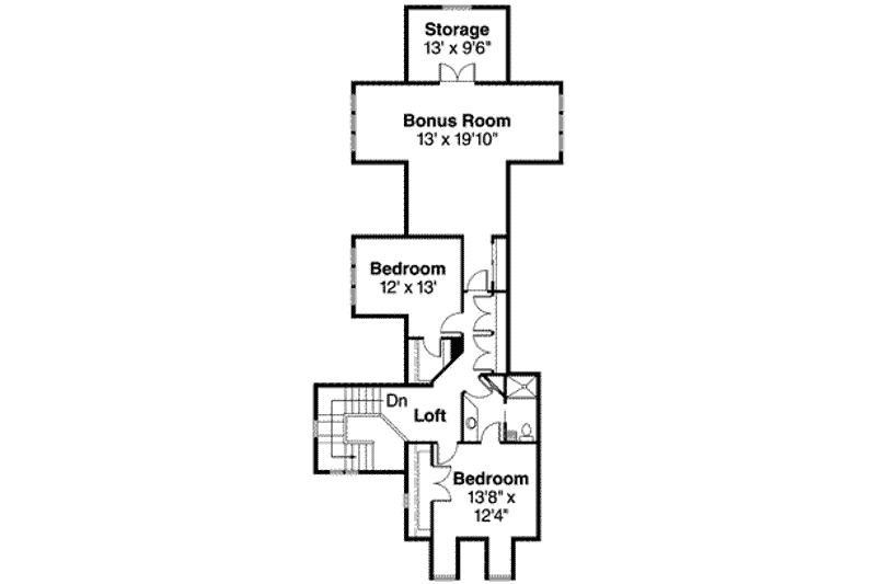 House Plan Design - Floor Plan - Upper Floor for Ranch House Plan #124-521 - 3 bed, 3.5 bath