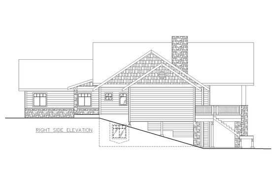 Exterior - Other Elevation 1 for Craftsman House Plan #117-1040 - 5 bed, 3 bath