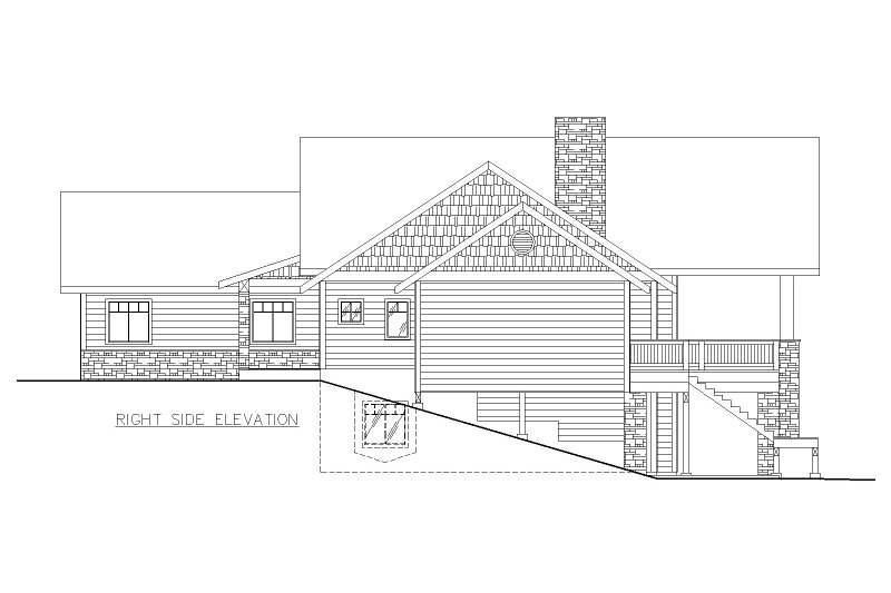 Home Plan - Exterior - Other Elevation 1 for Craftsman House Plan #117-1040 - 5 bed, 3 bath