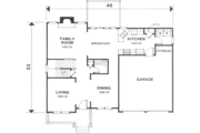 Southern Style House Plan - 3 Beds 2.5 Baths 1841 Sq/Ft Plan #129-148 