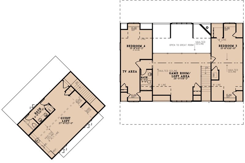 Architectural House Design - Floor Plan - Upper Floor for Country House Plan #923-200 - 5 bed, 4 bath