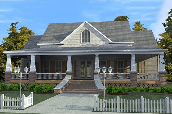 Exterior - Front Elevation for Craftsman House Plan #63-343 - 3 bed, 2.5 bath