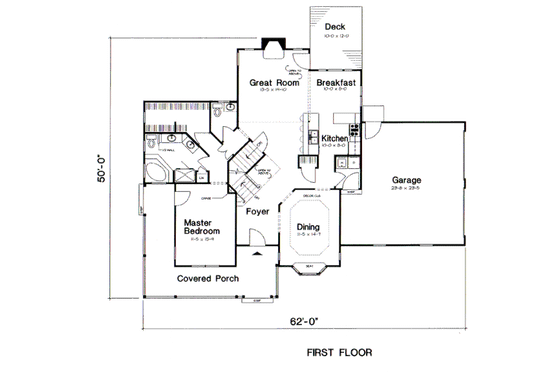 Floor Plan - Main Floor for Victorian House Plan #312-617 - 4 bed, 2.5 bath