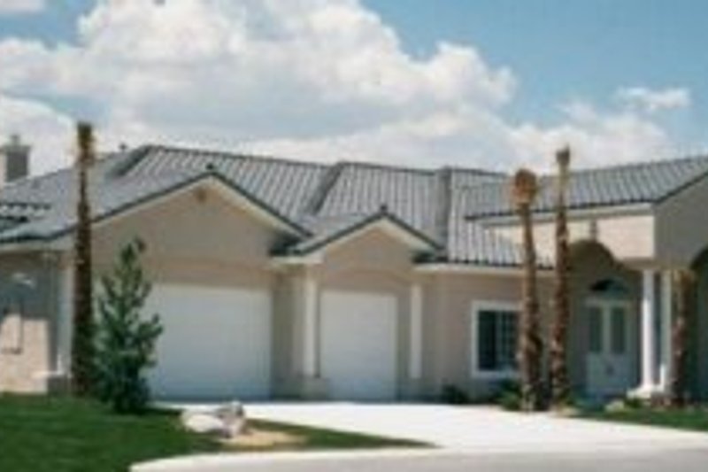 House Design - Adobe / Southwestern Exterior - Front Elevation Plan #1-873