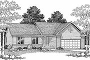Traditional Style House Plan - 3 Beds 2 Baths 1340 Sq/Ft Plan #70-110 