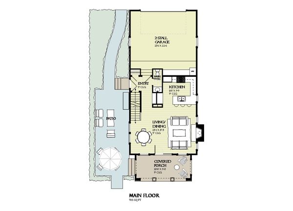 Beach Floor Plan - Main Floor Plan #901-126
