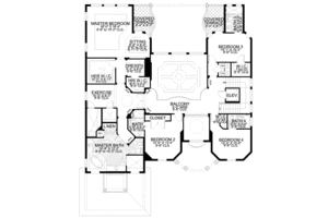 Floor Plan - Upper Floor for Mediterranean House Plan #420-160 - 4 bed, 5.5 bath