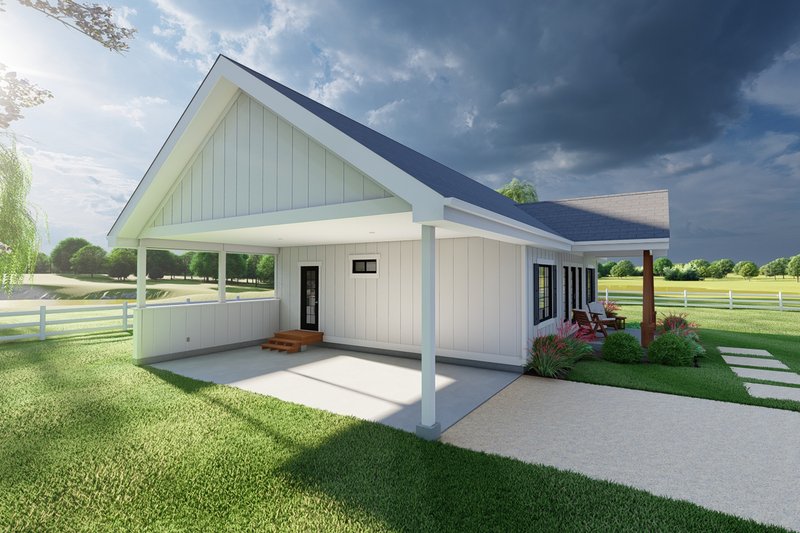 House Blueprint - Exterior - Other Elevation for Ranch House Plan #126-245 - 2 bed, 2 bath