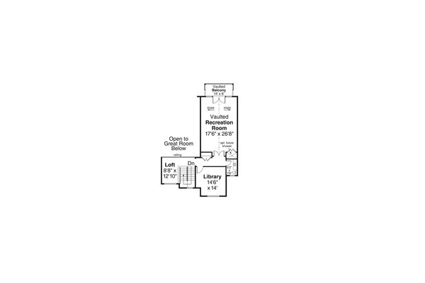 Home Plan - Craftsman Floor Plan - Upper Floor Plan #124-1163