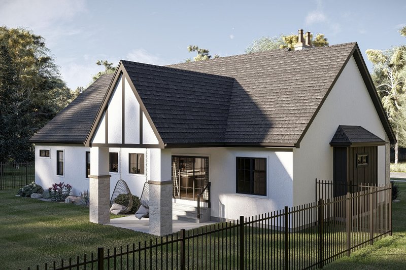 Architectural House Design - Exterior - Other Elevation for Tudor House Plan #455-796 - 3 bed, 2 bath