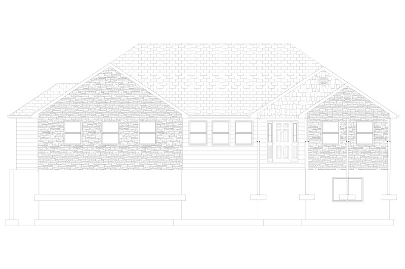 House Blueprint - Exterior - Front Elevation 5 for Traditional House Plan #1060-174 - 3 bed, 2 bath