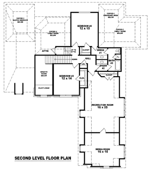 European Floor Plan - Upper Floor Plan #81-1168