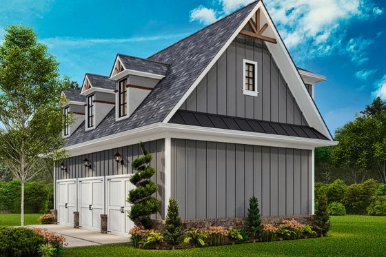 Exterior - Other Elevation 2 for Modern House Plan #54-579, 0 bath