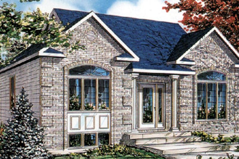 Traditional Style House Plan - 2 Beds 1 Baths 1008 Sq/Ft Plan #138-199