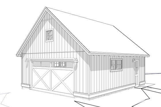 Exterior - Front Elevation 3 for Farmhouse House Plan #895-175, 0 bath