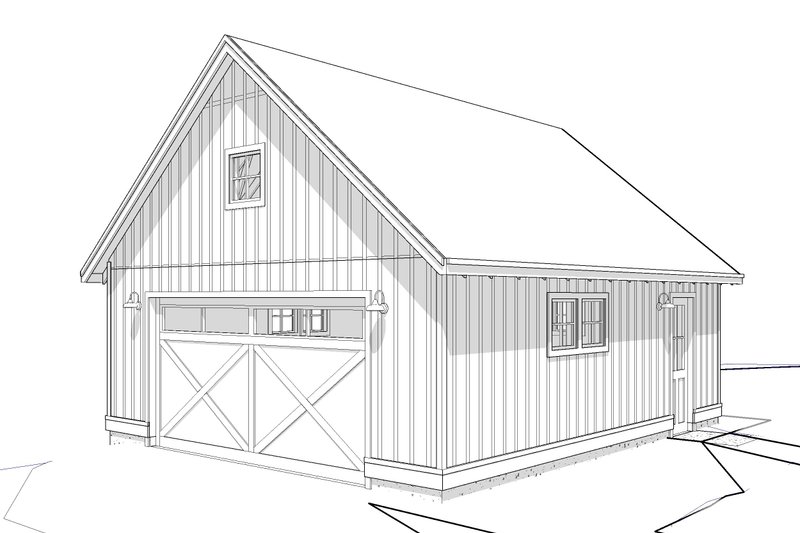 Architectural House Design - Exterior - Front Elevation 3 for Farmhouse House Plan #895-175, 0 bath