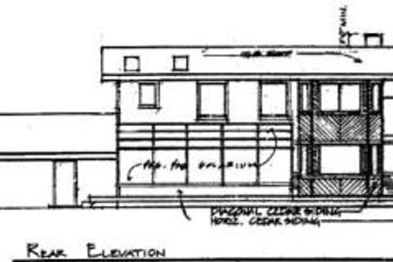 Exterior - Rear Elevation for Traditional House Plan #60-131 - 3 bed, 2.5 bath