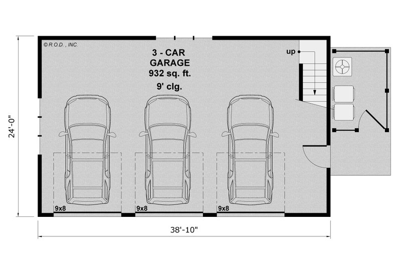 Dream House Plan - Floor Plan - Main Floor for Farmhouse House Plan #51-1582 - 1 bed, 1 bath