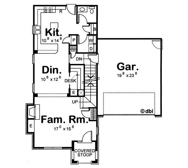Colonial Floor Plan - Main Floor Plan #20-1226