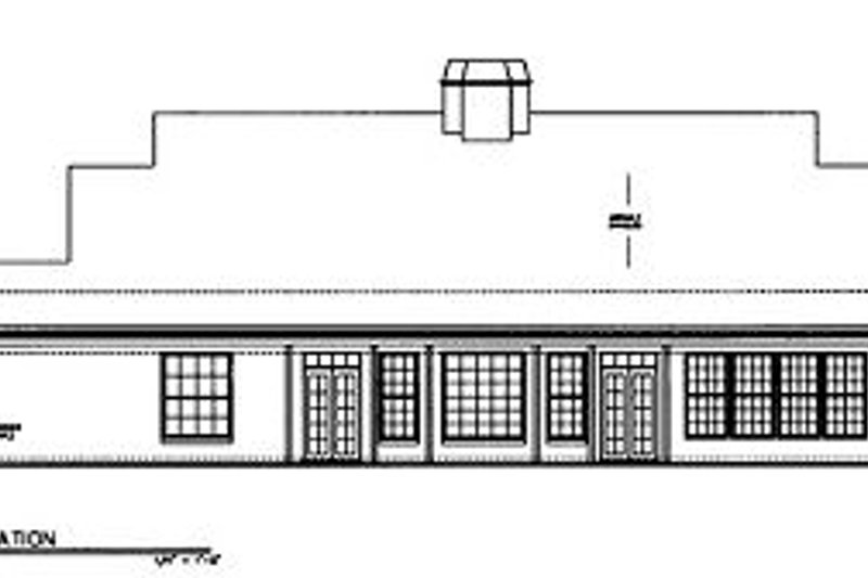 Home Plan - Exterior - Rear Elevation for European House Plan #119-243 - 3 bed, 2 bath