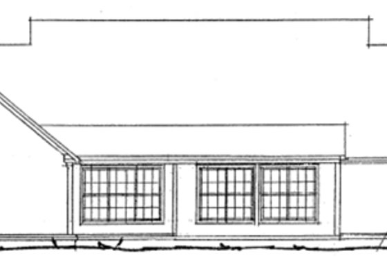 Exterior - Rear Elevation for Traditional House Plan #20-1363 - 3 bed, 2.5 bath