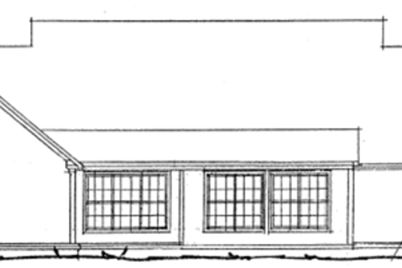 Dream House Plan - Exterior - Rear Elevation for Traditional House Plan #20-1363 - 3 bed, 2.5 bath