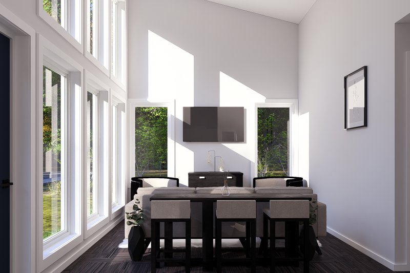 House Blueprint - Interior - Family Room for Modern House Plan #513-2284 - 2 bed, 1 bath