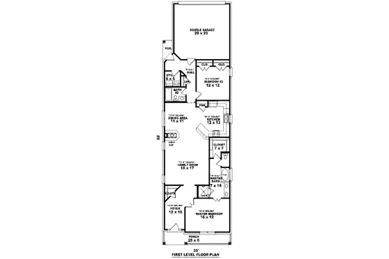 Floor Plan - Main Floor for Country House Plan #81-13691 - 2 bed, 2 bath