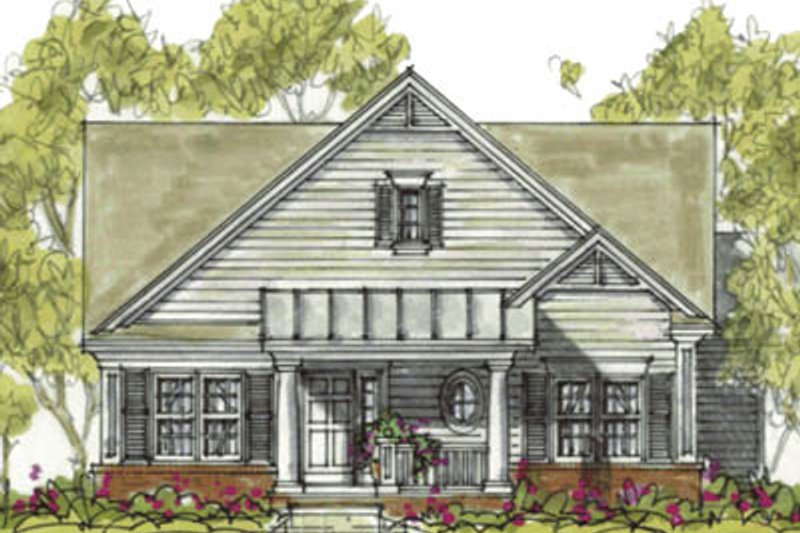 Architectural House Design - Cottage Exterior - Front Elevation Plan #20-1208