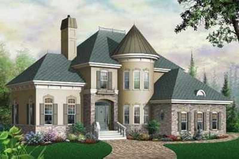 House Plan Design - European Exterior - Front Elevation Plan #23-405
