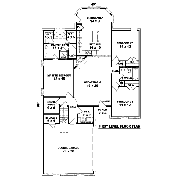 European Floor Plan - Main Floor Plan #81-1425