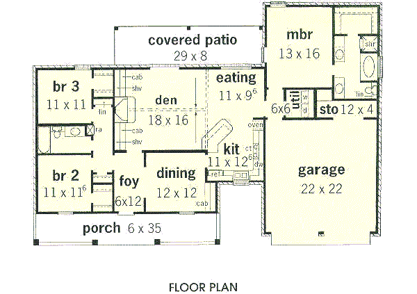 Traditional Floor Plan - Main Floor Plan #16-125