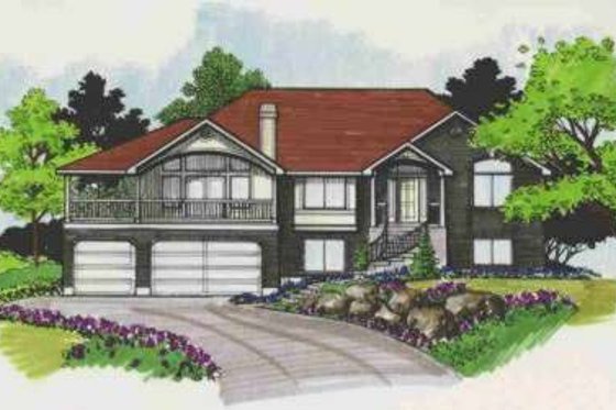 Exterior - Front Elevation for Traditional House Plan #308-131 - 5 bed, 3.5 bath