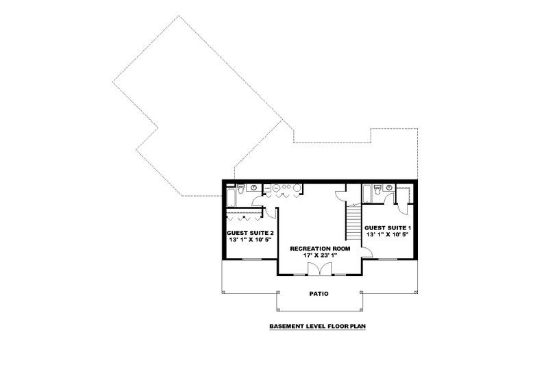 Dream House Plan - Floor Plan - Lower Floor for Craftsman House Plan #117-1082 - 3 bed, 3.5 bath