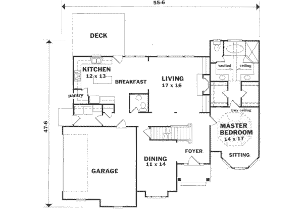 Dream House Plan - Traditional Floor Plan - Main Floor Plan #129-125