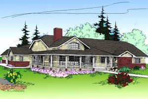 Country Exterior - Front Elevation Plan #60-165