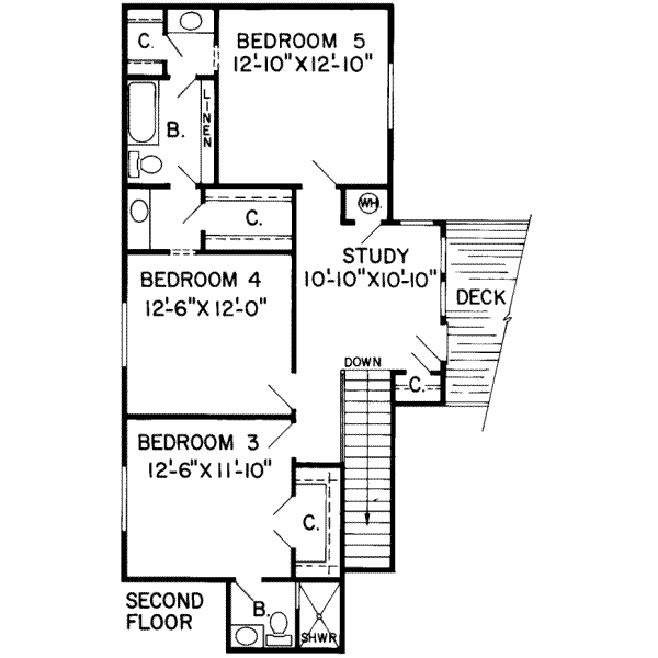 Floor Plan - Upper Floor Plan #312-111