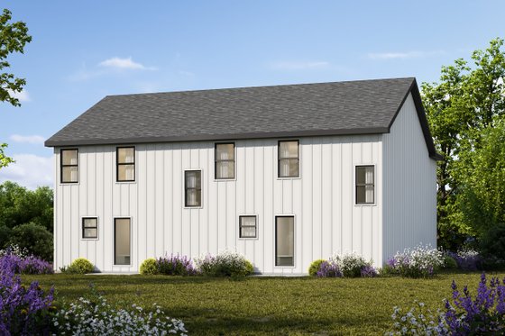 Exterior - Rear Elevation for Farmhouse House Plan #20-2570 - 3 bed, 2.5 bath