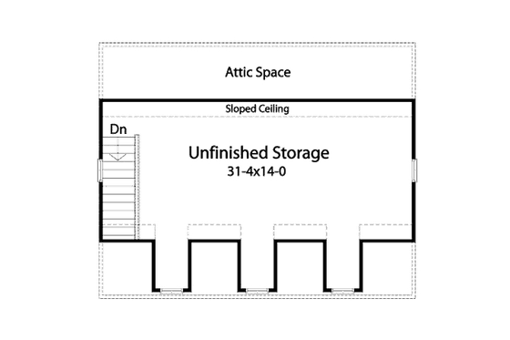 Floor Plan - Upper Floor for Country House Plan #22-419, 0 bath