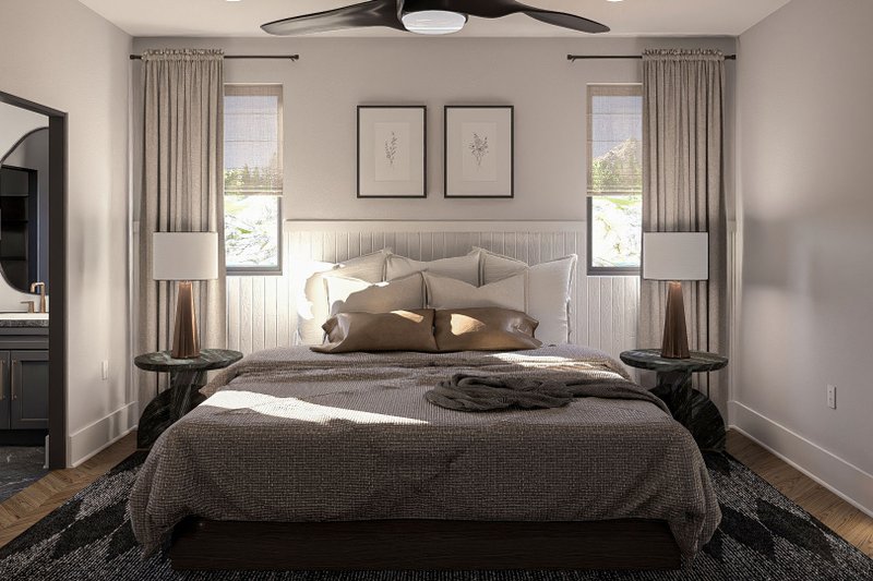 House Blueprint - Interior - Master Bedroom 1 for Barndominium House Plan #455-385 - 6 bed, 5.5 bath