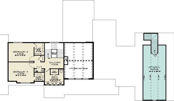 House Blueprint - Contemporary Floor Plan - Upper Floor Plan #923-400