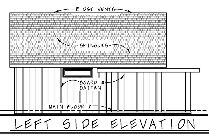 Architectural House Design - Exterior - Other Elevation for Modern House Plan #20-2562 - 2 bed, 1 bath